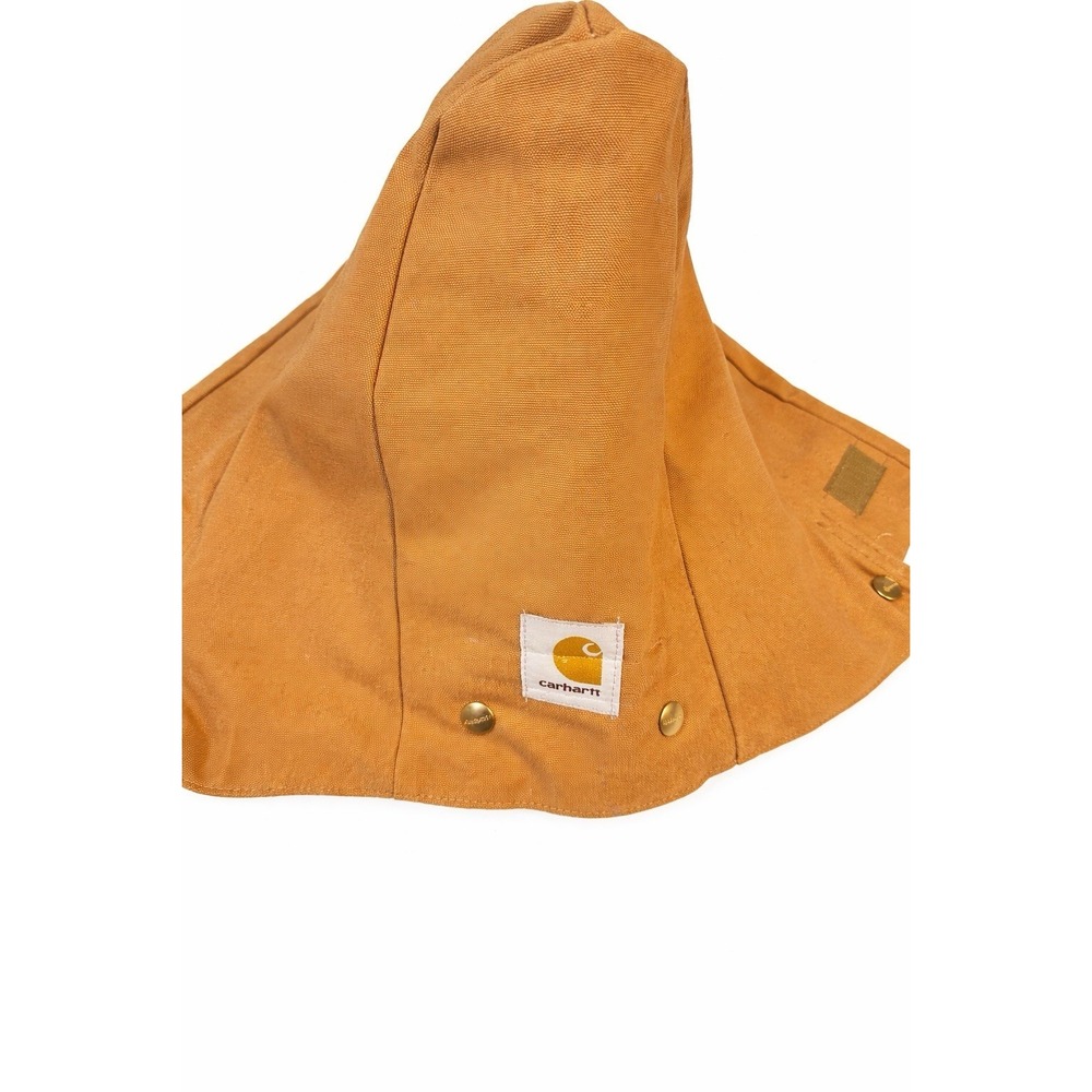 Vtg Carhartt Coat Detachable Hood Mens Brown Duck Quilt Lined Jacket Snap On